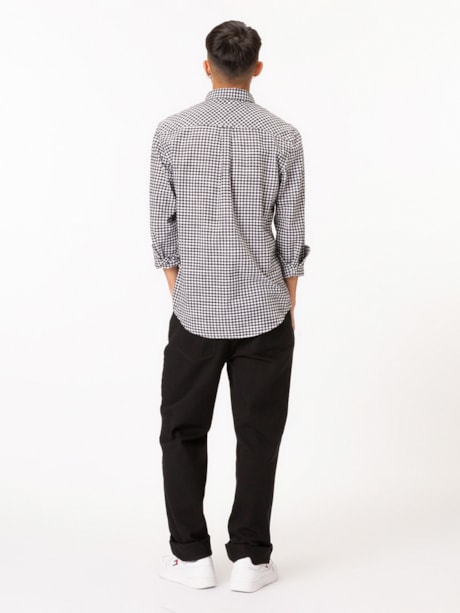 Camisa Manga Longa Regular com Logo Bordado