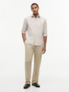 Camisa Oxford com Bordado de Bandeira de Corte Regular