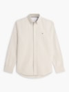 Camisa Oxford com Bordado de Bandeira de Corte Regular