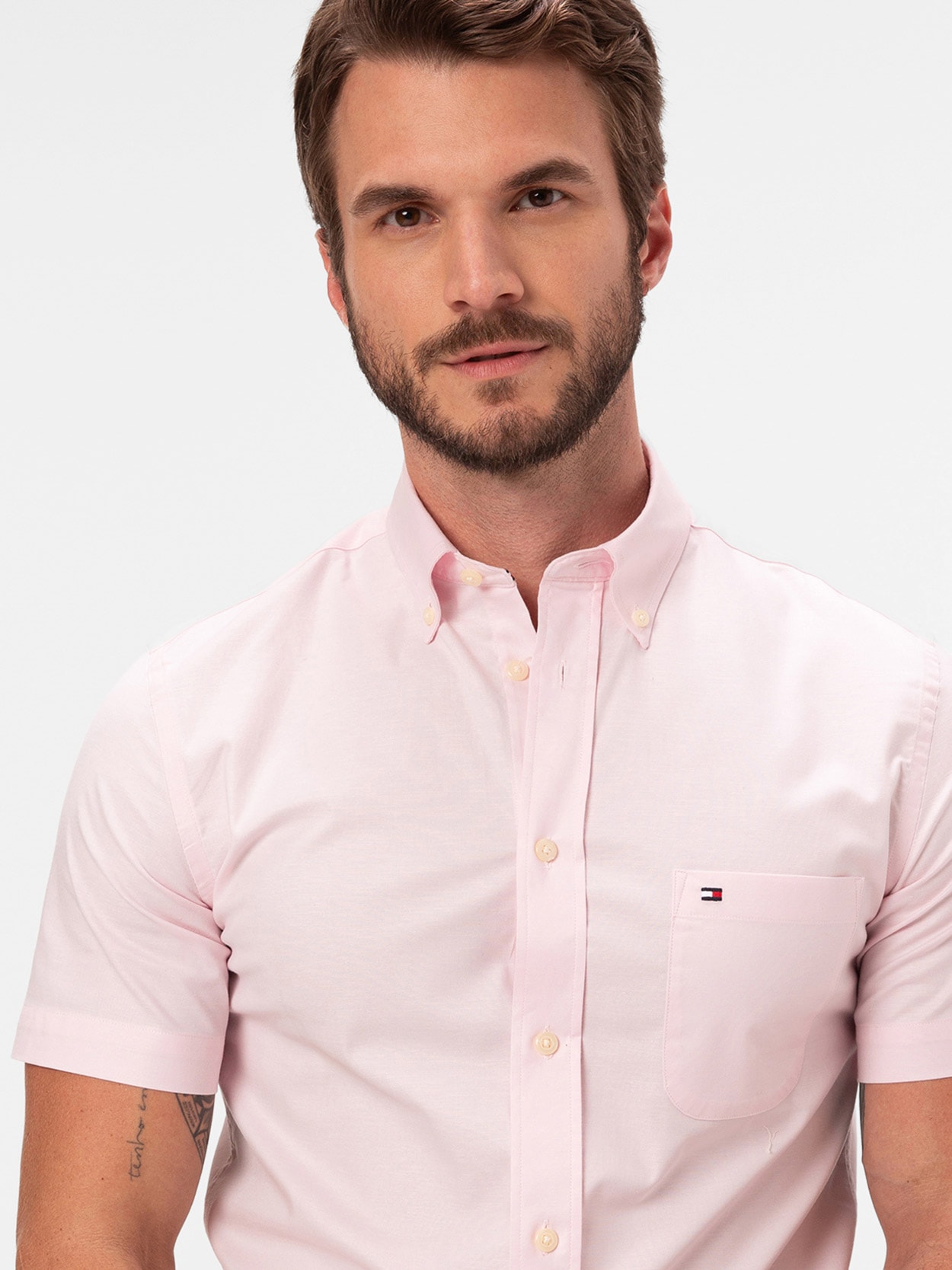 Camisa Oxford Light Manga Curta