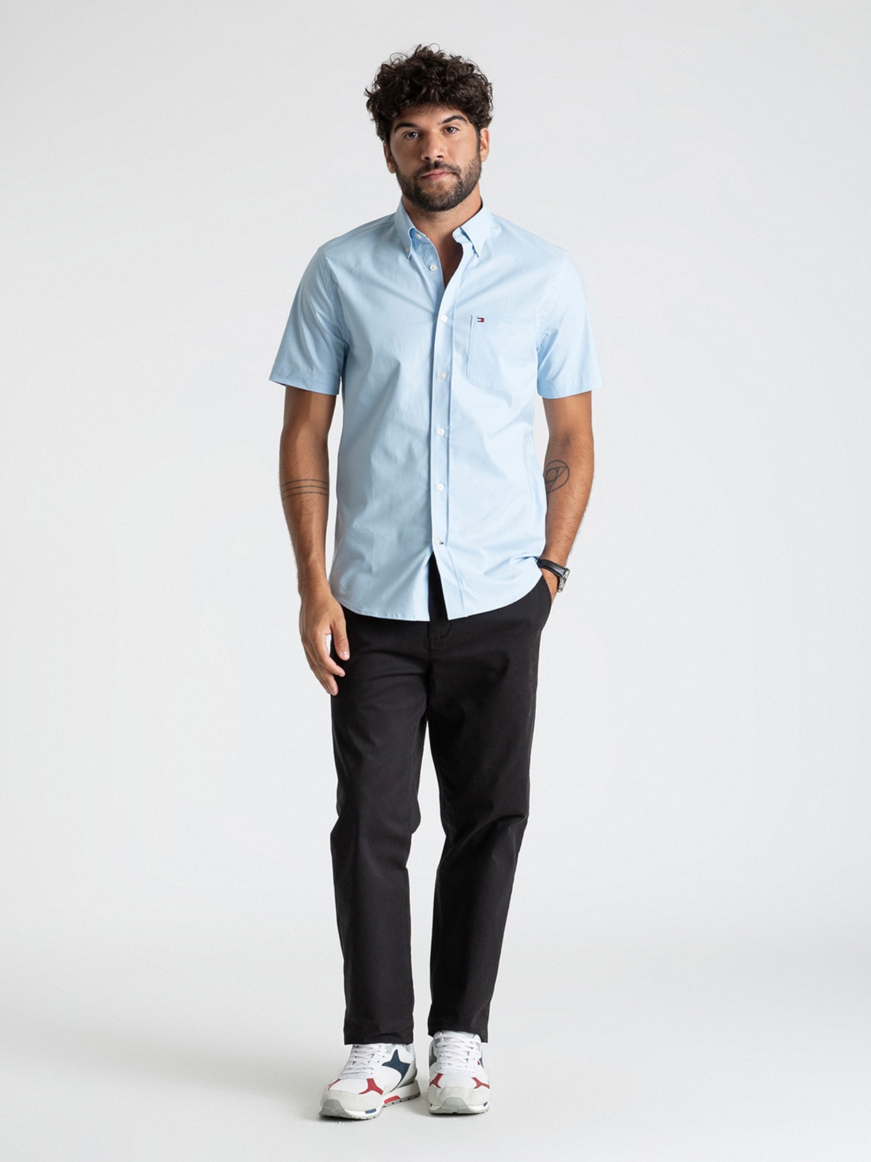 Camisa Oxford Light Manga Curta