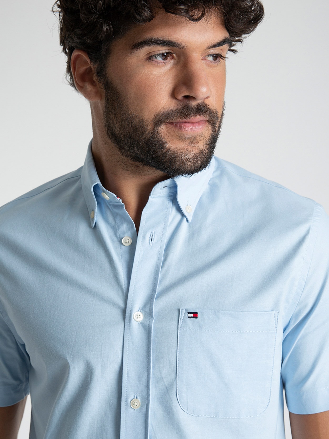 Camisa Oxford Light Manga Curta