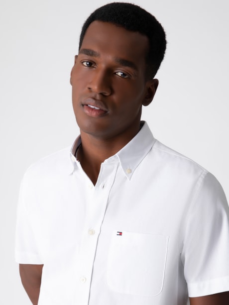 Camisa Oxford Light Manga Curta