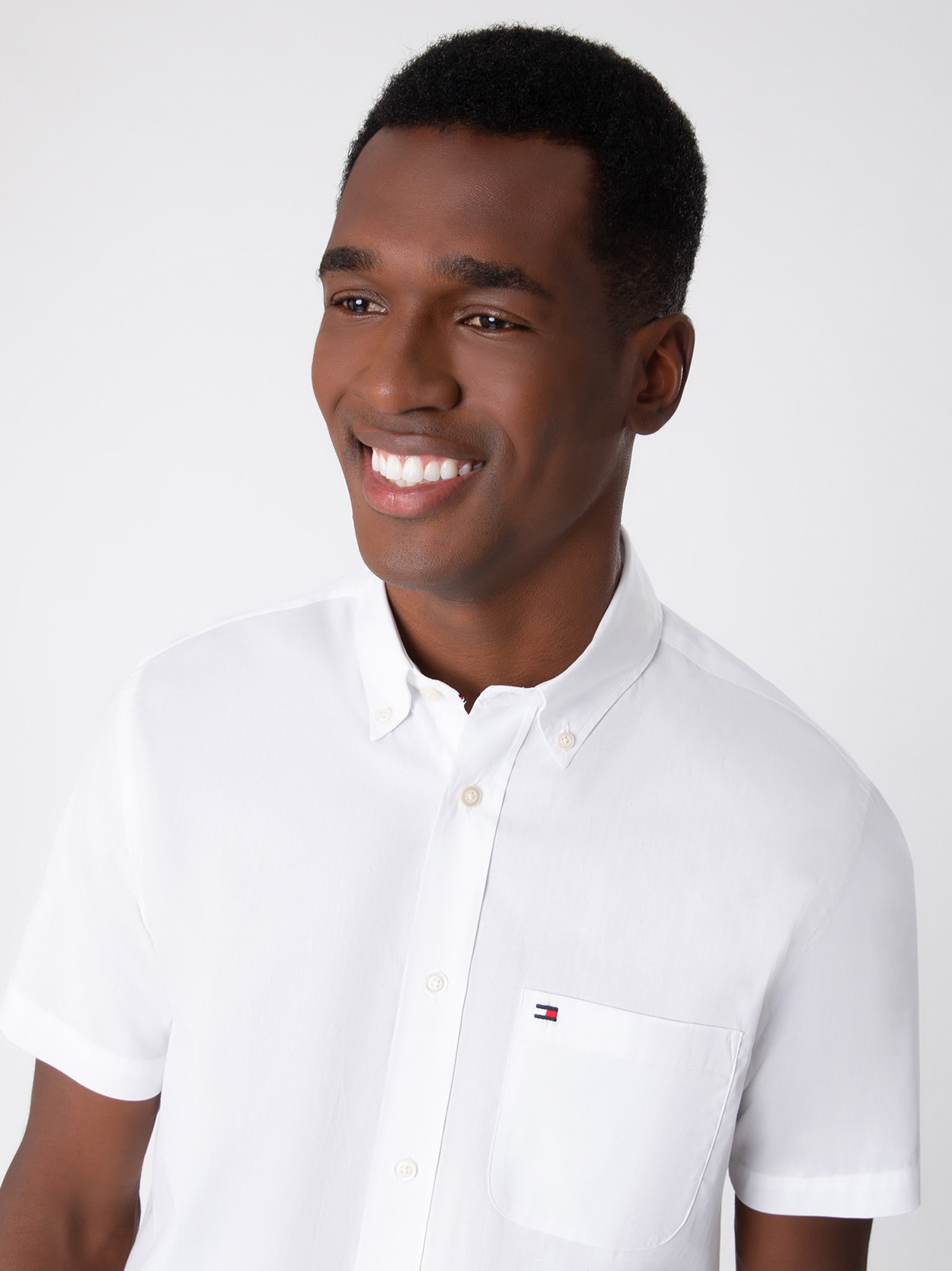 Camisa Oxford Manga Curta