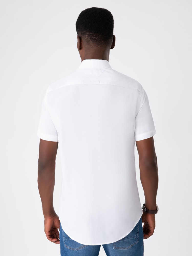 Camisa Oxford Manga Curta