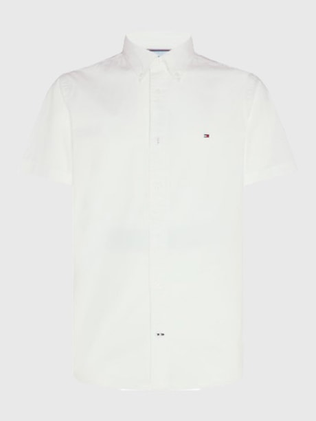 Camisa Oxford Manga Curta