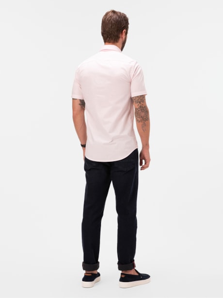 Camisa Oxford Manga Curta