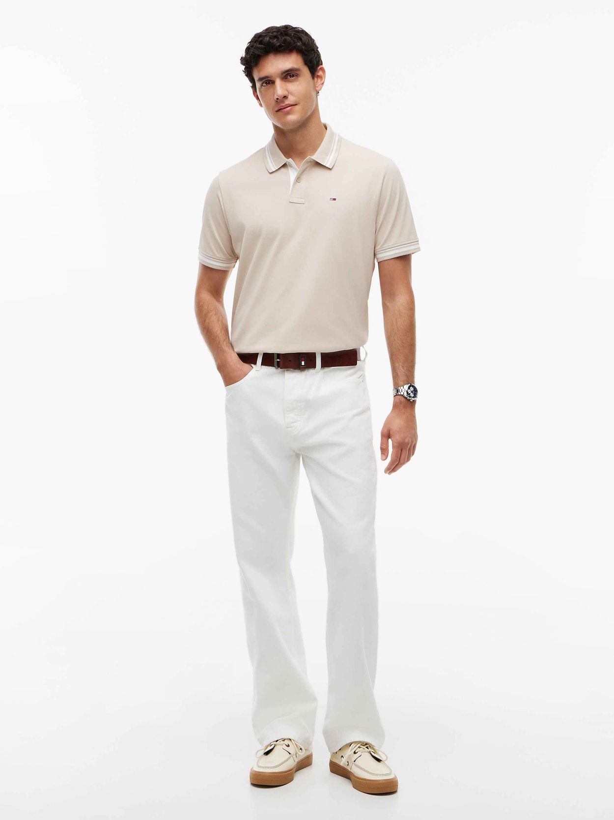 Camisa Polo Flag com Detalhes Bordados