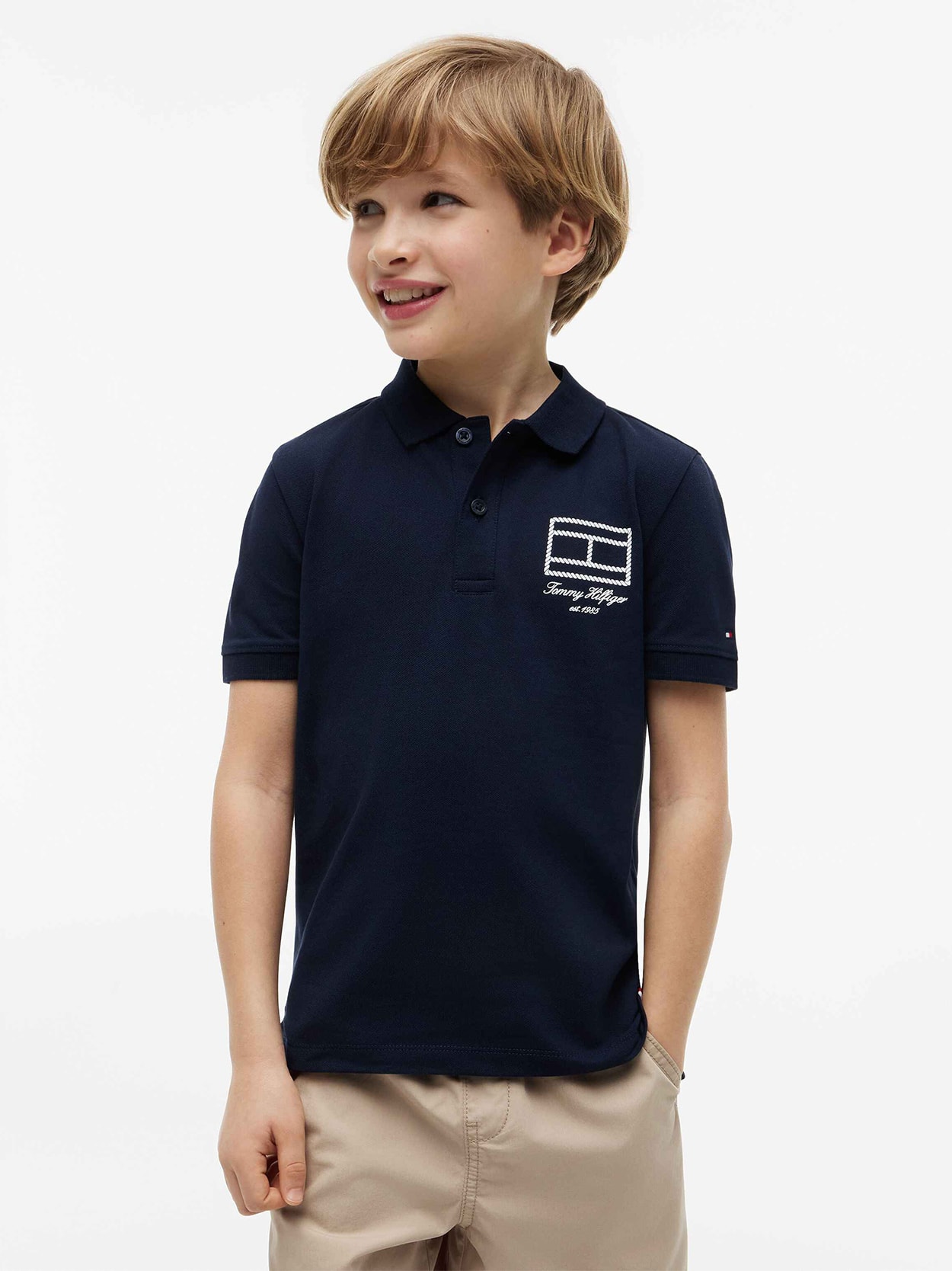 Camisa Polo Manga Curta Contorno da Bandeira