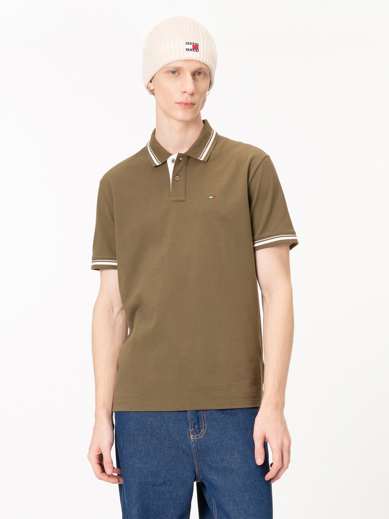 Camisa Polo Tommy Flag com Detalhes Bordados
