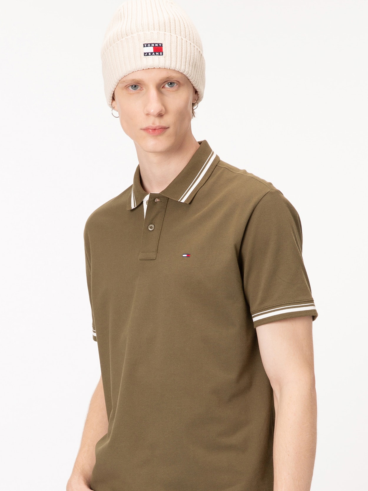 Camisa Polo Tommy Flag com Detalhes Bordados