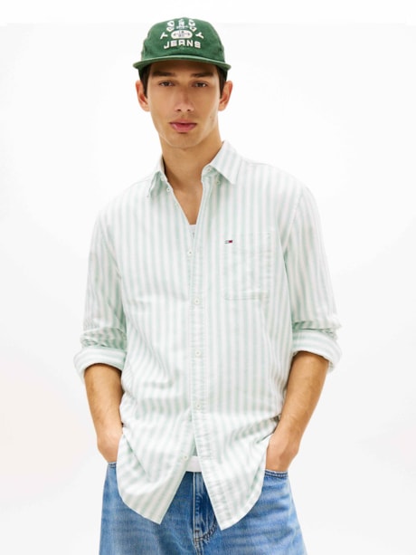 Camisa Regular Listrado Oxford