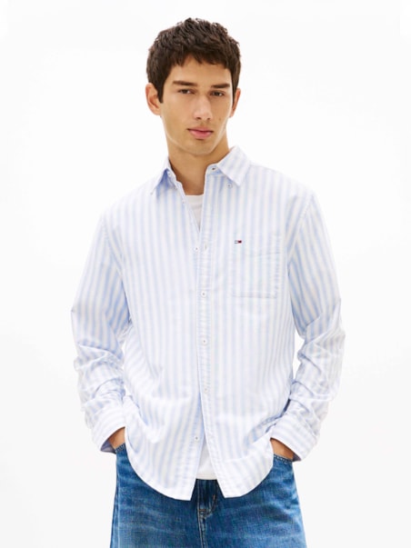 Camisa Regular Listrado Oxford