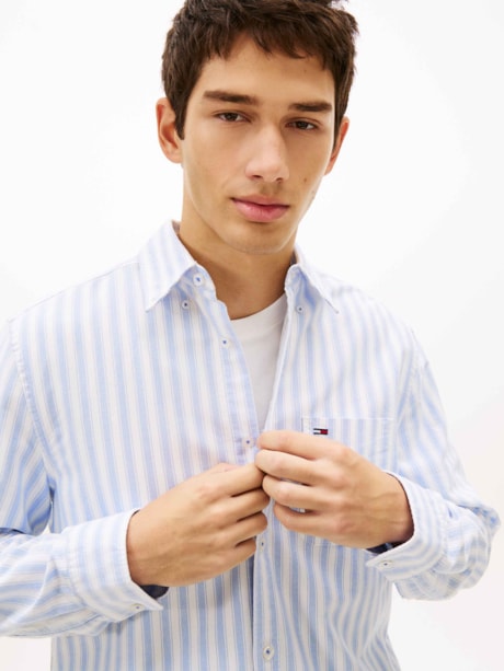 Camisa Regular Listrado Oxford