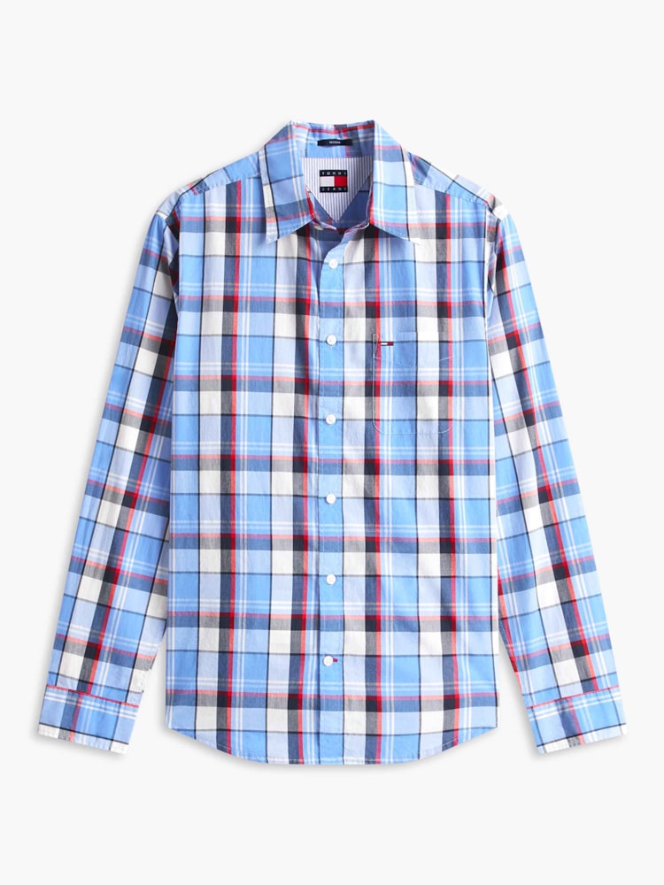 Camisa Regular Xadrez Popeline
