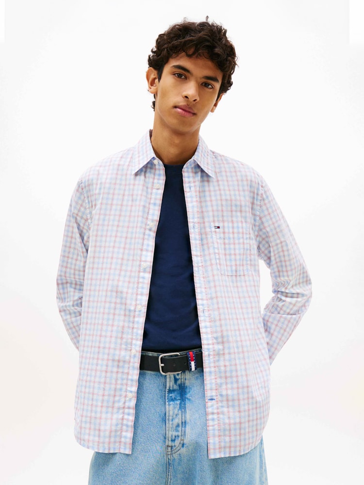 Camisa Regular Xadrez Popeline