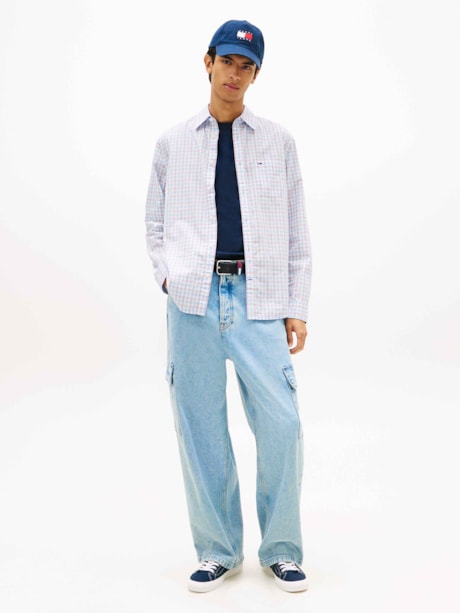 Camisa Regular Xadrez Popeline