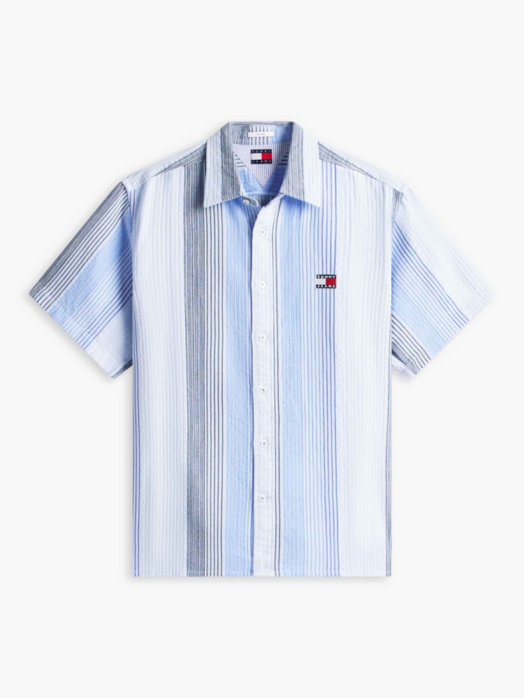 Camisa Relaxed Listrado Manga Curta