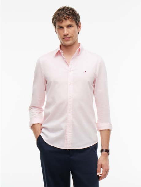 Camisa Th Flex em Dobby Slim Fit
