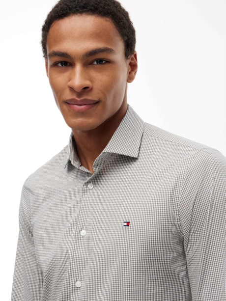 Camisa Tommy Hilfiger Gingham Xadrez Mini