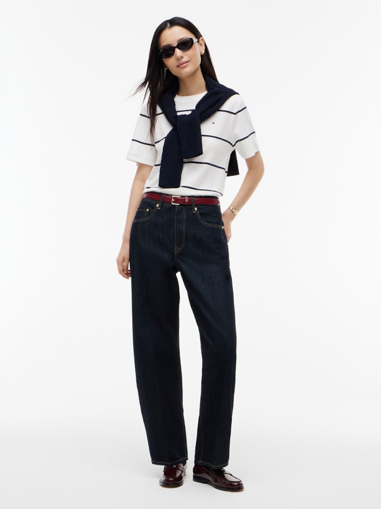 Camiseta Boxy em Malha Interlock