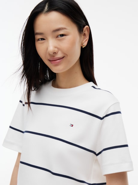Camiseta Boxy em Malha Interlock