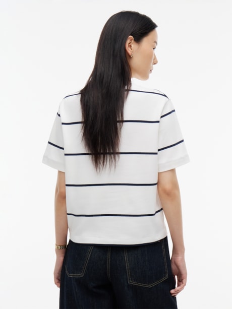 Camiseta Boxy em Malha Interlock