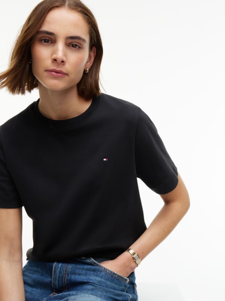 Camiseta Boxy em Malha Interlock