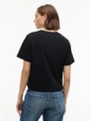 Camiseta Boxy em Malha Interlock