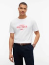 Camiseta com Gola C e Logo Contrastante