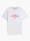 Camiseta com Gola C e Logo Contrastante