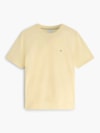 Camiseta de Gola C com Bordado de Bandeira