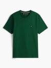 Camiseta de Gola C com Bordado de Bandeira