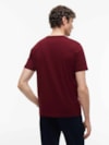 Camiseta de Gola C com Bordado de Bandeira