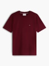 Camiseta de Gola C com Bordado de Bandeira