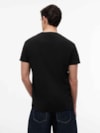 Camiseta de Gola Redonda com Bordado do Logo da Linear