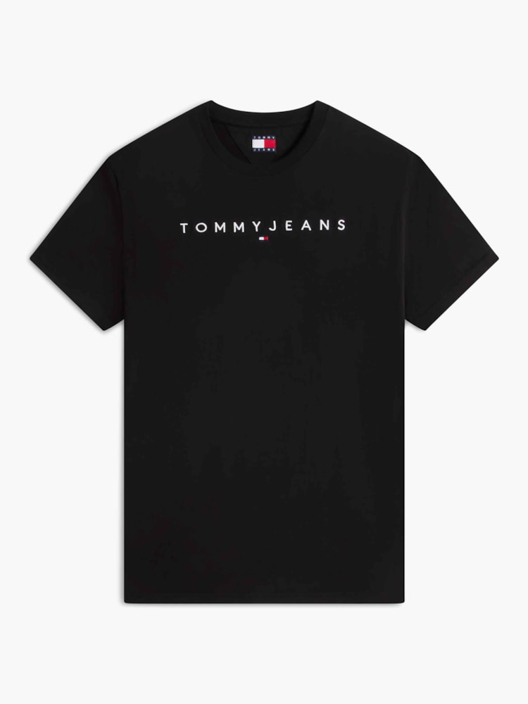 Camiseta de Gola Redonda com Bordado do Logo da Linear