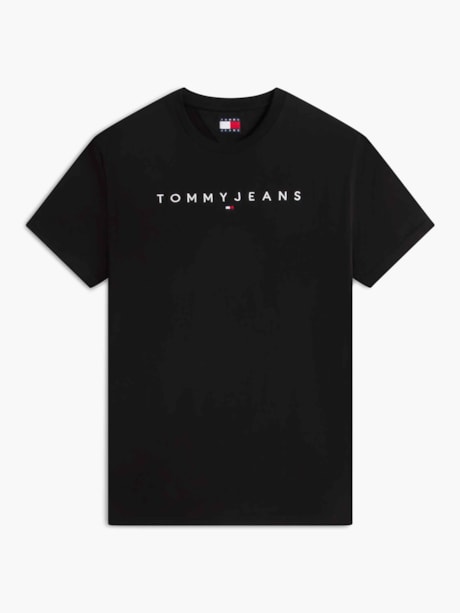 Camiseta de Gola Redonda com Bordado do Logo da Linear