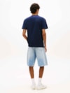 Camiseta de Gola Redonda com Bordado do Logo da Linear