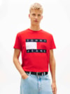 Camiseta de Gola Redonda com Emblema da Bandeira