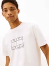Camiseta de gola redonda com estampa de logo