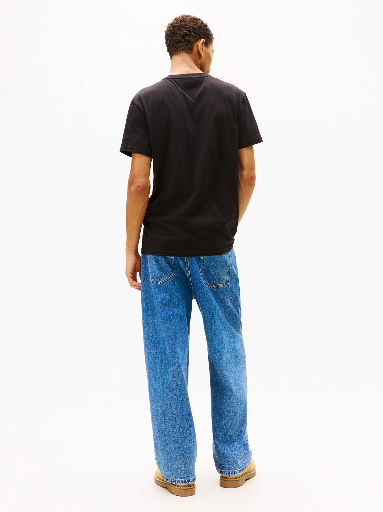 Camiseta de gola redonda com estampa de logo