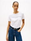 Camiseta de Gola Redonda com Logo