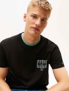 Camiseta de gola redonda com logo exclusivo nas costas