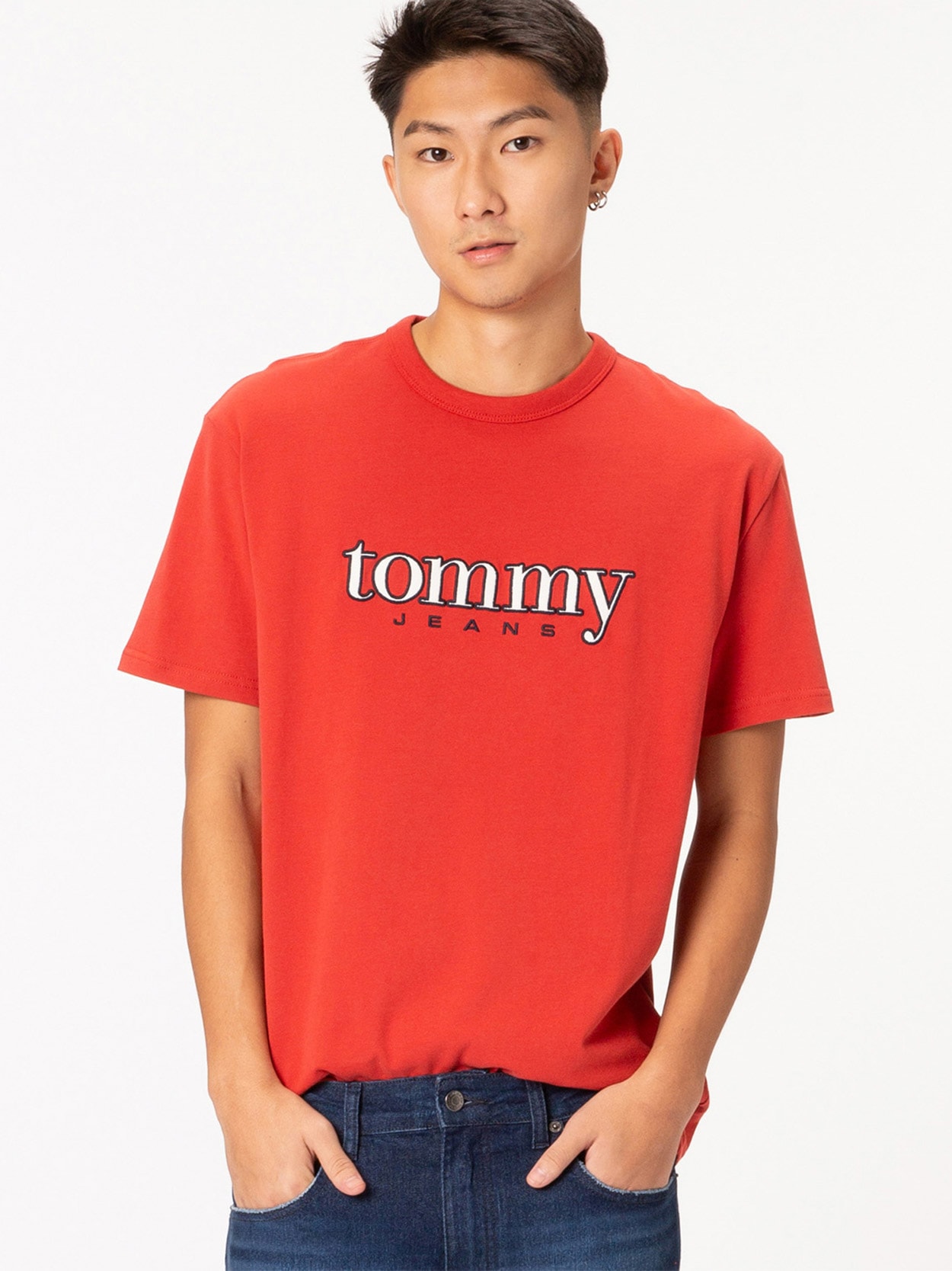 Camiseta de Malha com Aplicação de Logo