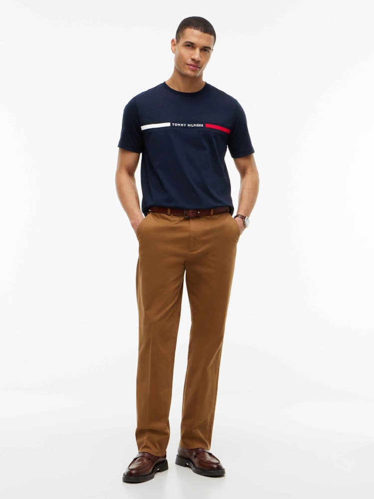 Camiseta de Malha com Bordado do Logotipo