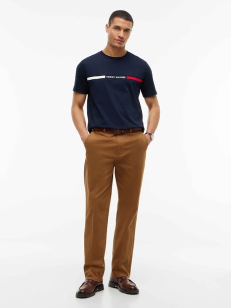 Camiseta de Malha com Bordado do Logotipo