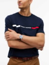 Camiseta de Malha com Bordado do Logotipo