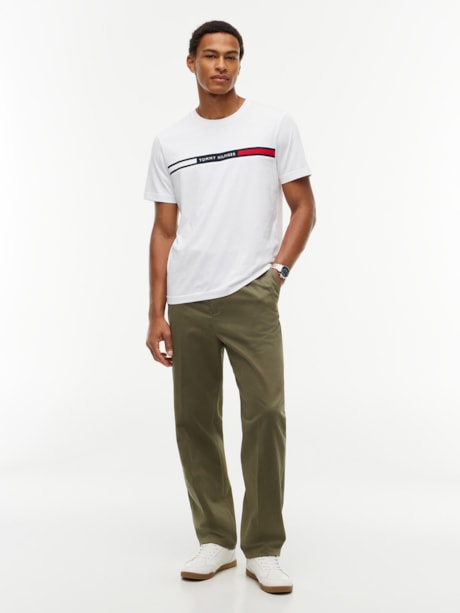 Camiseta de Malha com Bordado do Logotipo