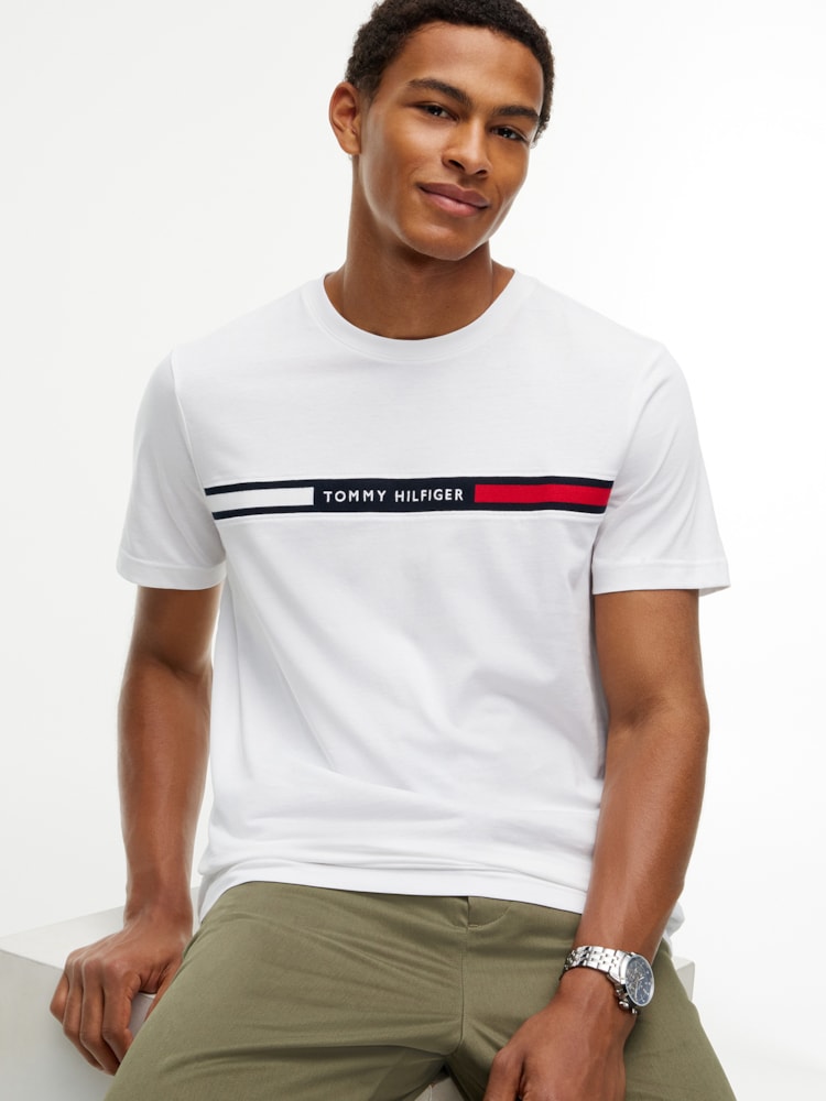 Camiseta de Malha com Bordado do Logotipo